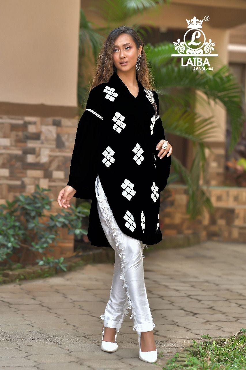 Laiba Am 104 Heavy Festive Wear Pure Georgette Designer Top With Bottom Collection